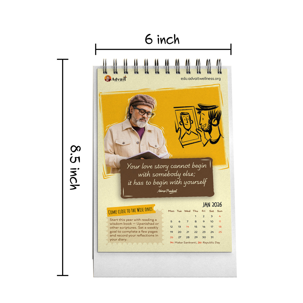 Wisdom Calendar 2026 Featuring 24 Transformative Quotes by Acharya Prashant