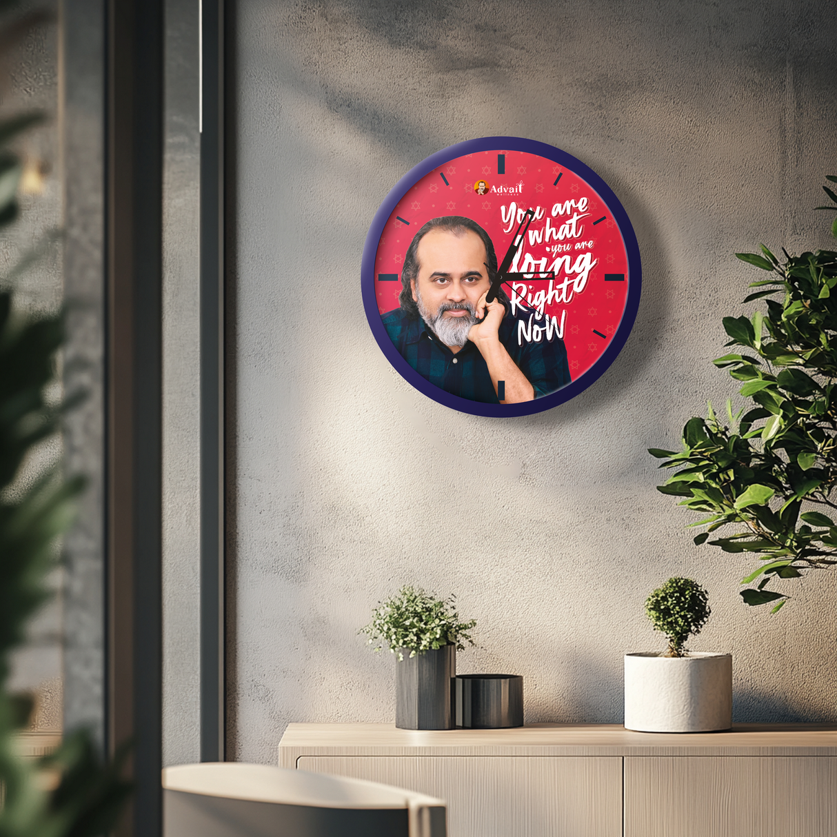 You are what you are doing Right Now | ROUND CLOCK (BLUE)