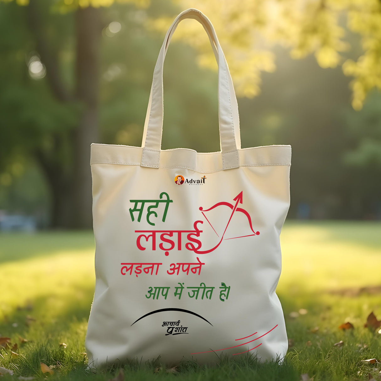 सही लड़ाई, असली जीत | TOTE BAG (Beige, Cotton)