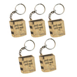 अच्छे नहीं, सच्चे बनो- Wooden-Finish MDF Keychains with Acharya Prashant Quote [Set of 5]