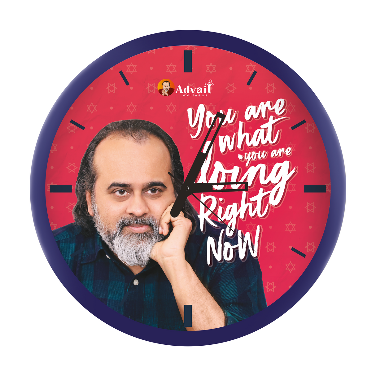 You are what you are doing Right Now | ROUND CLOCK (BLUE) - [Set of 3]
