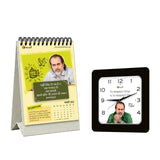Wisdom Calendar 2026 + To respect time is to respect life. | SQUARE CLOCK (BLACK) - Set of 2